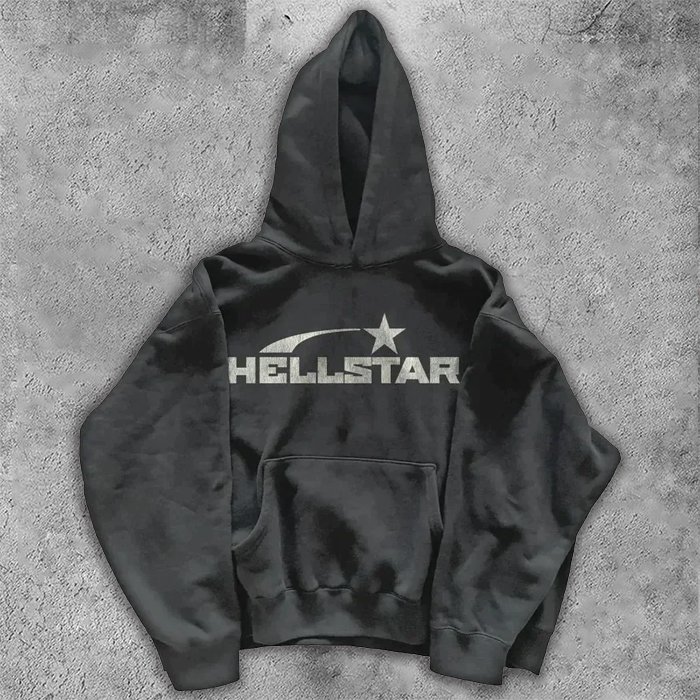 Studios Basic Letter Print Casual Long Sleeve Fleece-lined Hoodie