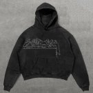 Simple Jesus Print Washed Cotton Men's Hoodie