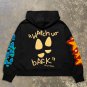 Watch Your Step Graphic Black Hoodie
