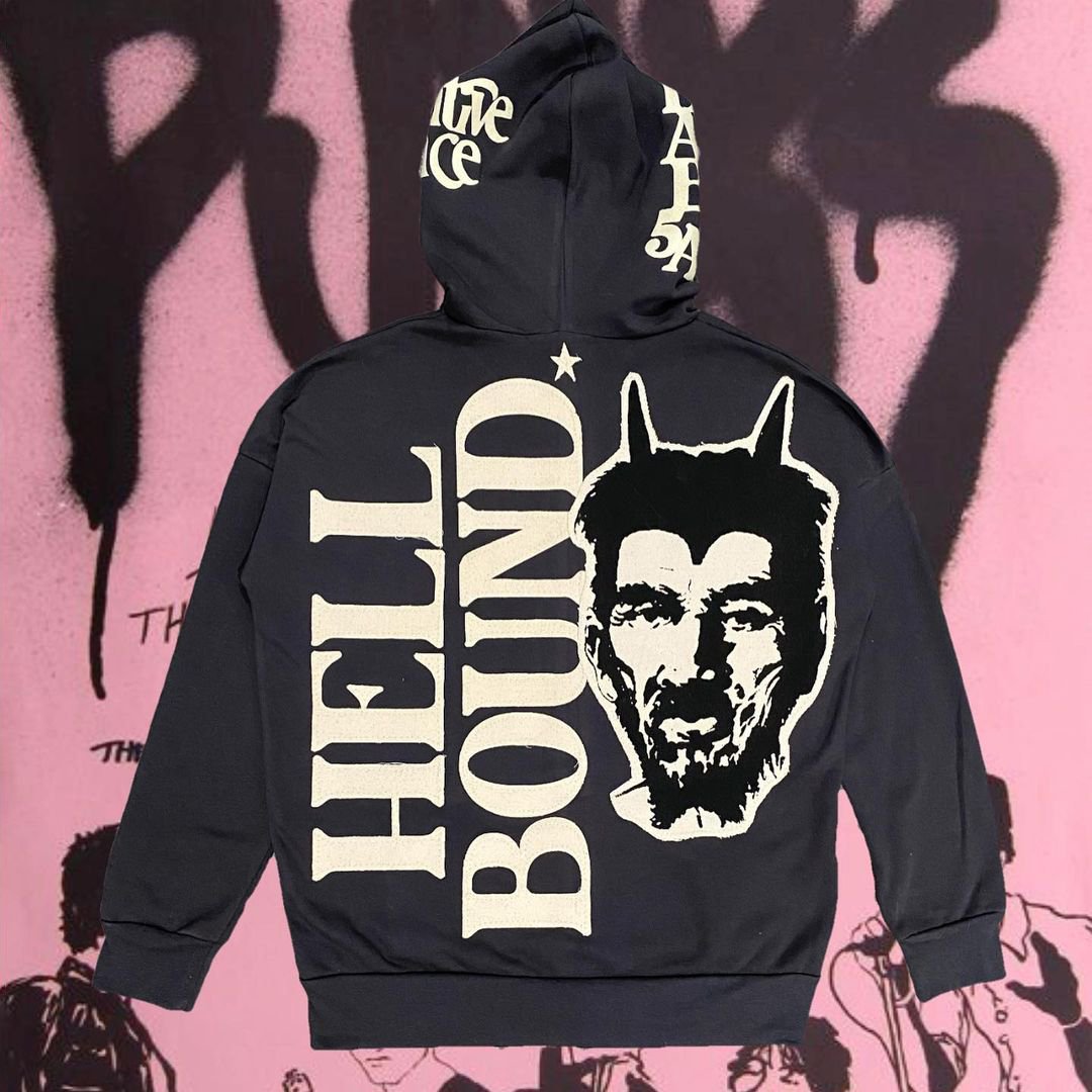 Hell Bound Personalized Print Fleece-lined Full Zip-ups Hoodie