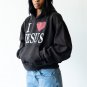 ""I LOVE JESUS"" Waste Warning Print Washed Hoodie