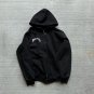Love Cross Print Fleece-Lined Zipper Up Hoodie