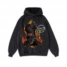 Statement Puppy Letter Print Washed Hoodie