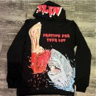 Contrast Shark Letter Print Casual Men'S Hoodie