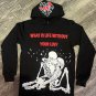 Contrast Color Personalized Skull Letter Print Casual Men'S Hoodie