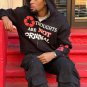 Street Contrast Color Cycle Print Men's Zip Hoodie