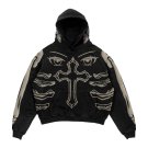 Street Faith Cross Foam Print Men's Hoodie