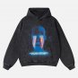 The Supermade Dark Style Hooded Loose Sweatshirt - 1697