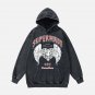 The Supermade Washed Skull Wings Hoodie