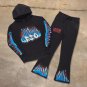 The Blue Flame Graffiti Stacked Flare Tracksuit