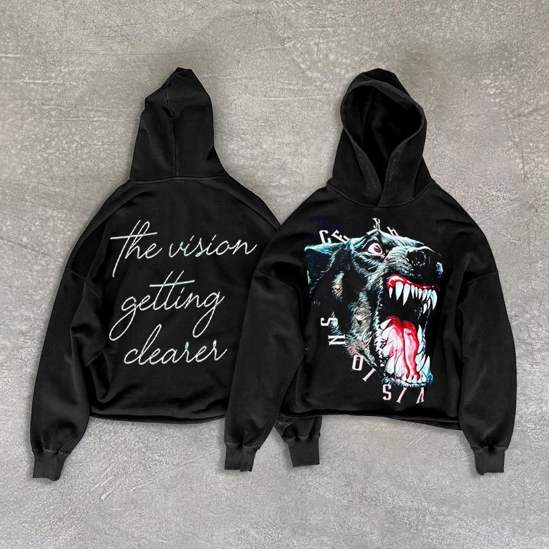 Current Dog Aattack Print Hoodie