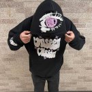 Contrast Statement Foam Print Hoodie