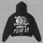 Meditation Print Long Sleeve Hoodie