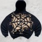 Spider Web Pattern Stylish Street Hoodie