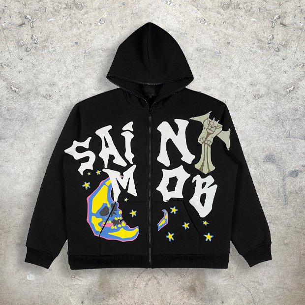 Saint Mob Print Full Zip Hoodie