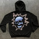 Contrast Skull Foam Print Casual Men'S Hoodie