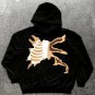 Contrast Skull And Skeleton Foam Print Casual Men'S Hoodie