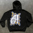 Personalized Contrasting Skull And Skeleton Foam Print Casual Men'S Hoodie