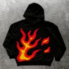 Personalized Flame Foam Print Casual Men'S Hoodie