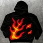 Personalized Flame Foam Print Casual Men'S Hoodie