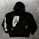 Personalized Skull Skeleton Foam Print Casual Men'S Hoodie