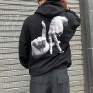Personalized Finger Gesture Print Casual Men'S Hoodie