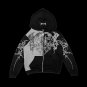 Personalized SEE NO EVIL Print Long Sleeve Fleece-lined Zip-up Hoodie