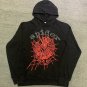 Casual Spider Print Statement Fleece-lined Hoodie
