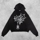 Personalized Fashion Print Long Sleeve Spider Fleece-lined Hoodie