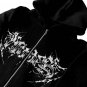 Street Cross Gothic Print Fleece-Lined Zipper Up Hoodie