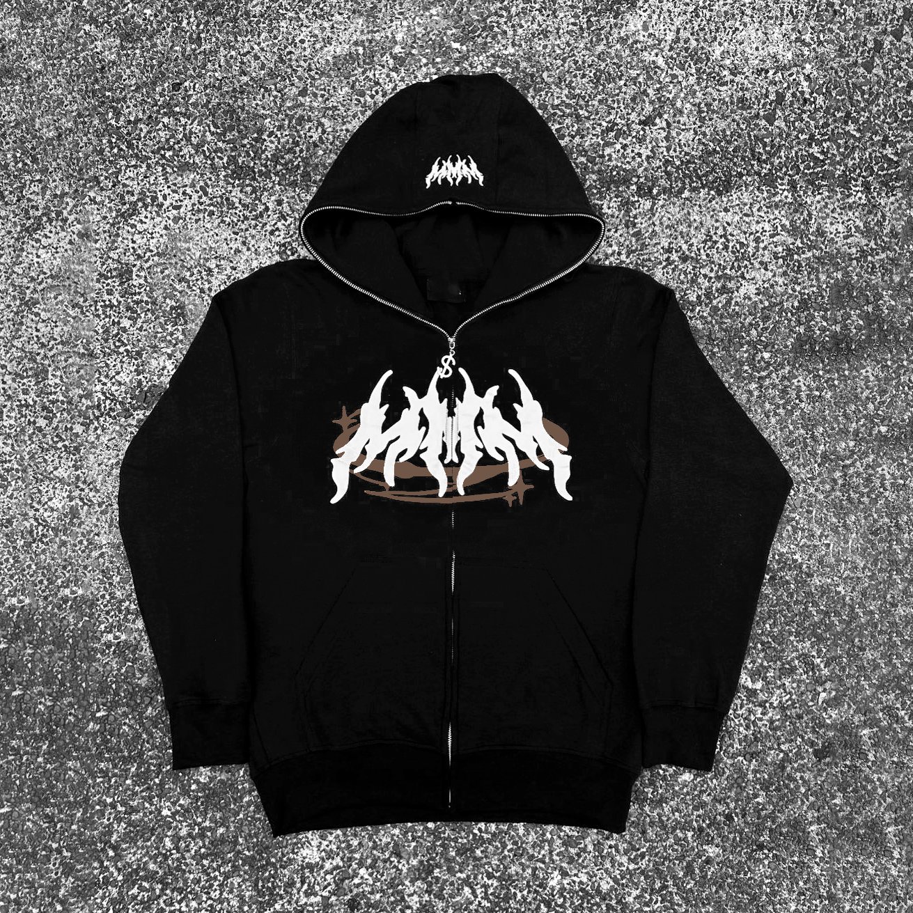 Street Full Zip Up Long Sleeve Fleece-Lined Hoodie
