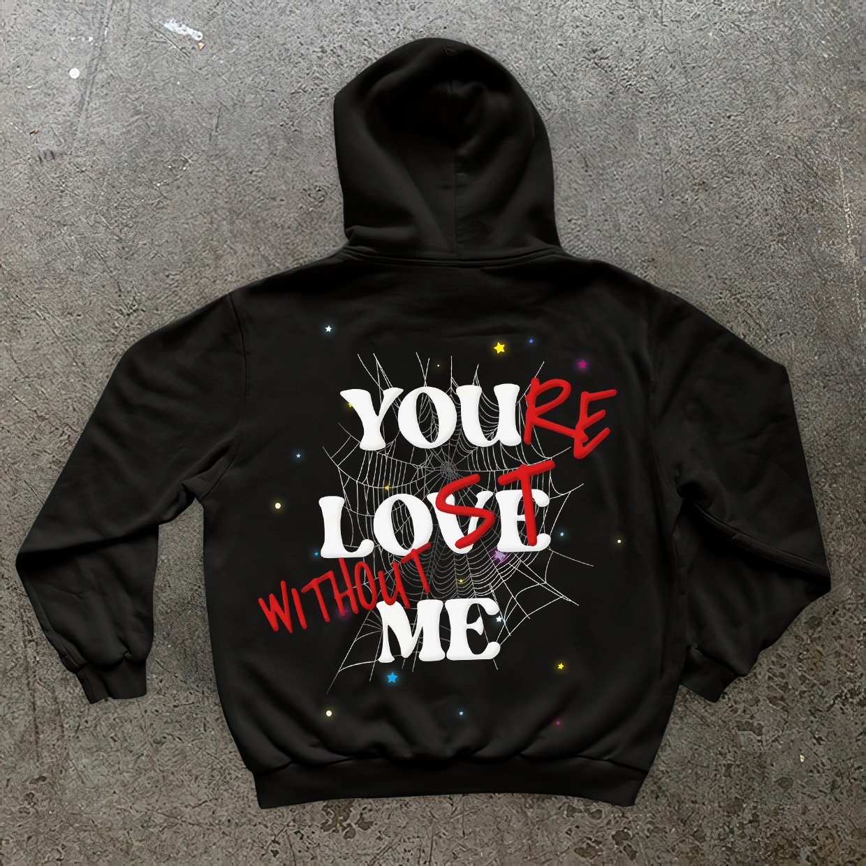Spider x &acirc;��You&acirc;��re Lost Without Me&acirc;�� Long Sleeve Hoodie