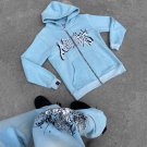 Jesus Graphic Print Hoodie Tracksuit Two Piece Set