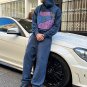 Old-Style Getting Clearer Puff Print Fleece Hoodie And Sweatpants Co-Ord