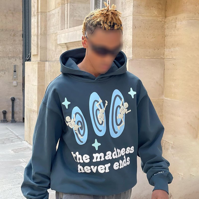 The Madness Never Ends Print Hoodie