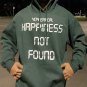 404 Error Happiness Not Found Print Hoodie