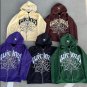 Spider Trend Print Green Fleece-Lined Zip-Up Hoodie