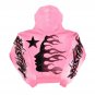 Pink Vintage Street Graphic Fleece Hoodie