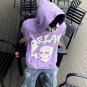 Relax Skeleton Puff Print Fleece Hoodie