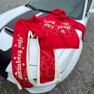 Retro Street Punk Graphic Hoodie & Flared Sweatpants