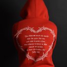 Christian Jesus Thorns 3:16 Printing Zipper Hood Hoodie