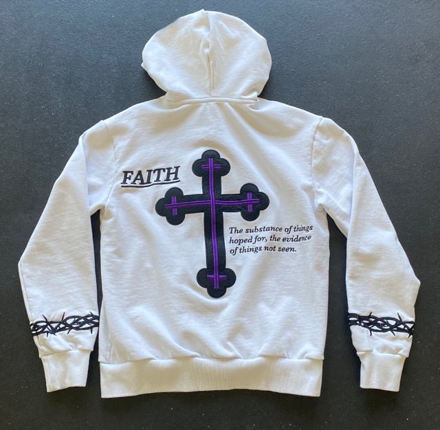 Faith Long Sleeve Fleece-lined Zip-ups Hoodie