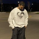 Skeleton Heart Print Men's Sweatshirt