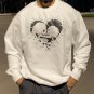 Skeleton Heart Print Men's Sweatshirt