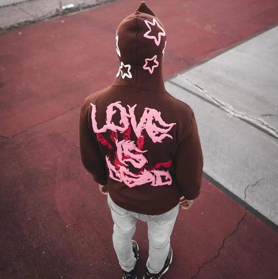 Love Is Dead Puff Print Hoodie