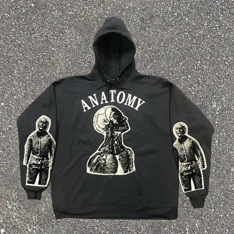 Fun Street Style Print Loose Hoodie