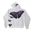 Purple Butterfly Print Hoodie