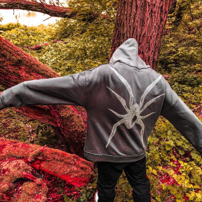 Mummy Punk Spider Zip Hoodie
