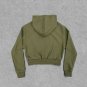 Solid Color Long Sleeve Short Hoodie