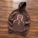 Brown Spider Web Punk Hoodie